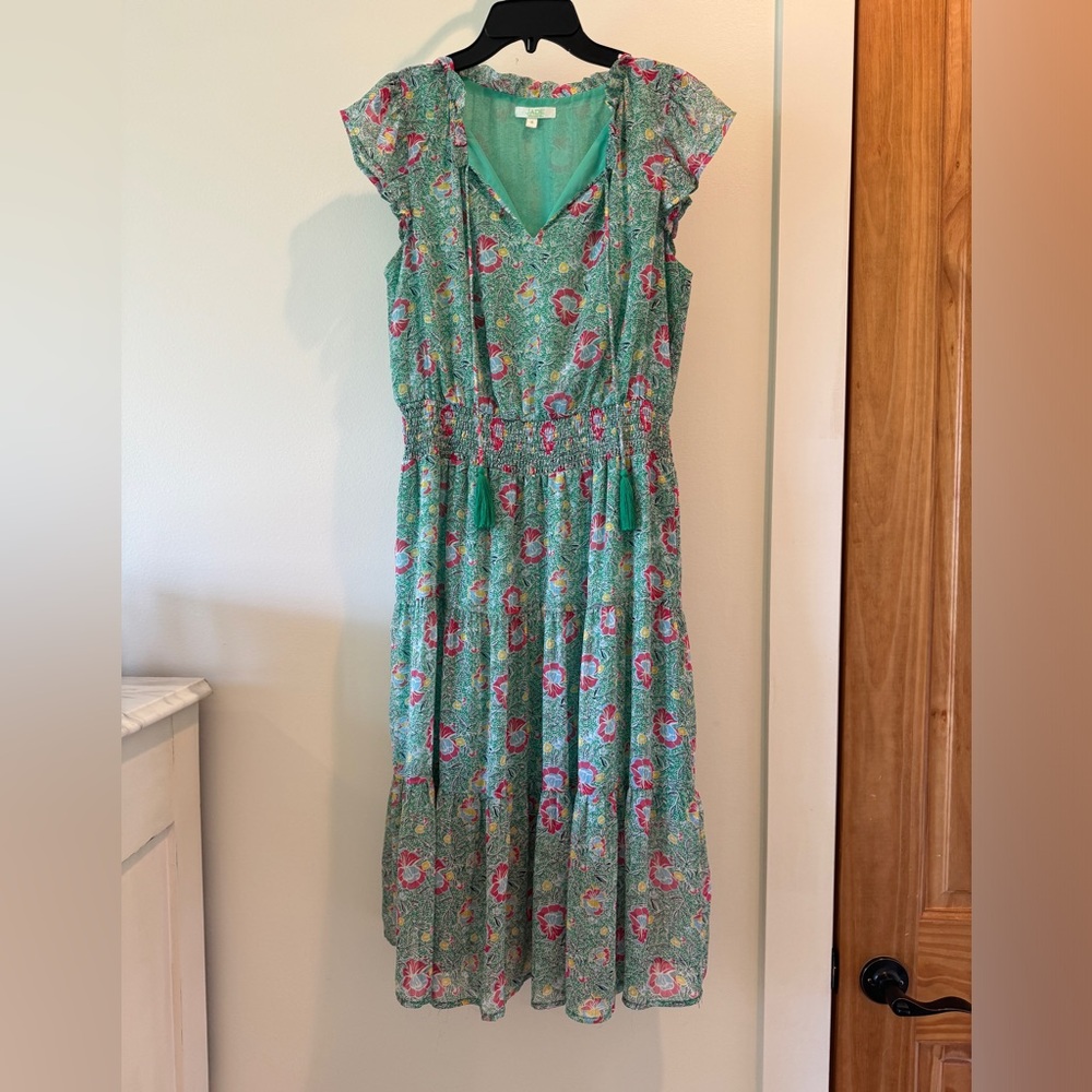 Green floral midi dress by Jade by Melody Tam. medium